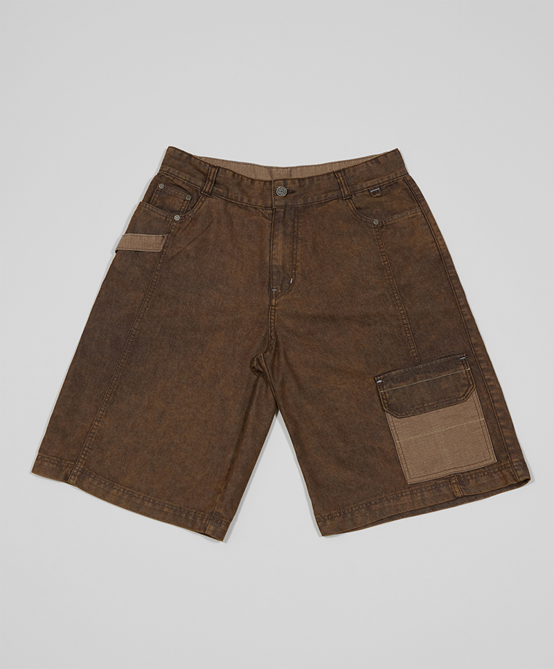 COLOR DYEING WILD SHORTS_MEN [BROWN]